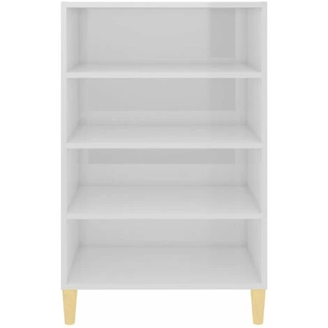 HAPPYSHOPPING Buffet Blanc Brillant 57x35x90 Cm Agglomere 4 HAPPYSHOPPING Buffet Blanc Brillant 57x35x90 Cm Agglomere – Image 4
