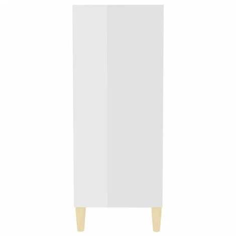 HAPPYSHOPPING Buffet Blanc Brillant 57x35x90 Cm Agglomere 5 HAPPYSHOPPING Buffet Blanc Brillant 57x35x90 Cm Agglomere – Image 5