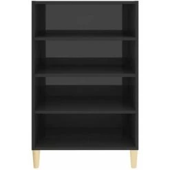 HAPPYSHOPPING Buffet Gris Brillant 57x35x90 Cm Agglomere -Buffet et enfilade Soldes 44635238 4