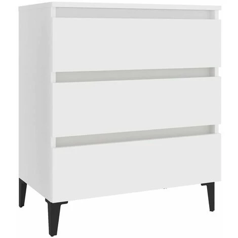 HAPPYSHOPPING Buffet Blanc 60x35x69 Cm Agglomere 2 HAPPYSHOPPING Buffet Blanc 60x35x69 Cm Agglomere – Image 2