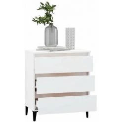 HAPPYSHOPPING Buffet Blanc 60x35x69 Cm Agglomere 7 HAPPYSHOPPING Buffet Blanc 60x35x69 Cm Agglomere -Buffet et enfilade Soldes 44635786 3