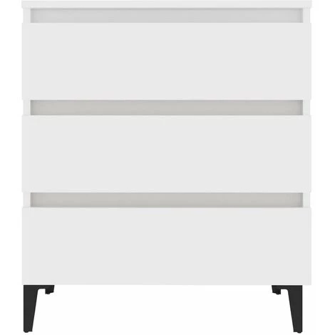 HAPPYSHOPPING Buffet Blanc 60x35x69 Cm Agglomere 4 HAPPYSHOPPING Buffet Blanc 60x35x69 Cm Agglomere – Image 4