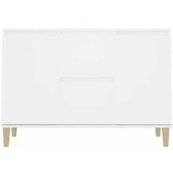 HAPPYSHOPPING Buffet Blanc 103,5x35x70 Cm Agglomere 9 HAPPYSHOPPING Buffet Blanc 103,5x35x70 Cm Agglomere -Buffet et enfilade Soldes 44635879 5