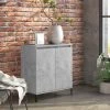 HAPPYSHOPPING Buffet Gris Beton 60x35x70 Cm Agglomere