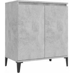 HAPPYSHOPPING Buffet Gris Beton 60x35x70 Cm Agglomere -Buffet et enfilade Soldes 44635912 2