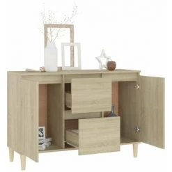 HAPPYSHOPPING Buffet Chene Sonoma 103,5x35x70 Cm Agglomere -Buffet et enfilade Soldes 44636373 3