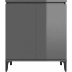 HAPPYSHOPPING Buffet Gris Brillant 60x35x70 Cm Agglomere 9 HAPPYSHOPPING Buffet Gris Brillant 60x35x70 Cm Agglomere -Buffet et enfilade Soldes 44636542 5