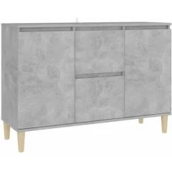 HAPPYSHOPPING Buffet Gris Beton 103,5x35x70 Cm Agglomere -Buffet et enfilade Soldes 44636547 2