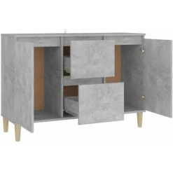HAPPYSHOPPING Buffet Gris Beton 103,5x35x70 Cm Agglomere -Buffet et enfilade Soldes 44636547 4