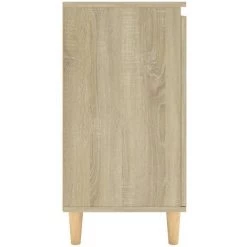 HAPPYSHOPPING Buffet Avec Pieds En Bois Chene Sonoma 60x35x70 Cm Agglomere -Buffet et enfilade Soldes 44636739 5