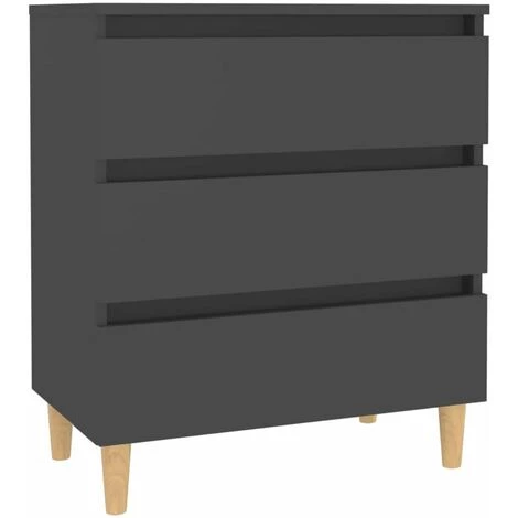 HAPPYSHOPPING Buffet Gris 60x35x69 Cm Agglomere 2 HAPPYSHOPPING Buffet Gris 60x35x69 Cm Agglomere – Image 2