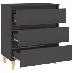 HAPPYSHOPPING Buffet Gris 60x35x69 Cm Agglomere 8 HAPPYSHOPPING Buffet Gris 60x35x69 Cm Agglomere -Buffet et enfilade Soldes 45112434 4