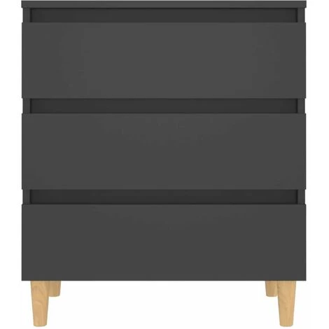 HAPPYSHOPPING Buffet Gris 60x35x69 Cm Agglomere 5 HAPPYSHOPPING Buffet Gris 60x35x69 Cm Agglomere – Image 5