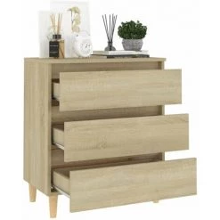 HAPPYSHOPPING Buffet Chene Sonoma 60x35x69 Cm Agglomere -Buffet et enfilade Soldes 45113080 3