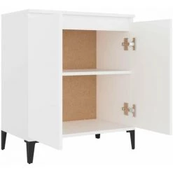 HAPPYSHOPPING Buffet Blanc 60x35x70 Cm Agglomere 8 HAPPYSHOPPING Buffet Blanc 60x35x70 Cm Agglomere -Buffet et enfilade Soldes 45113975 4