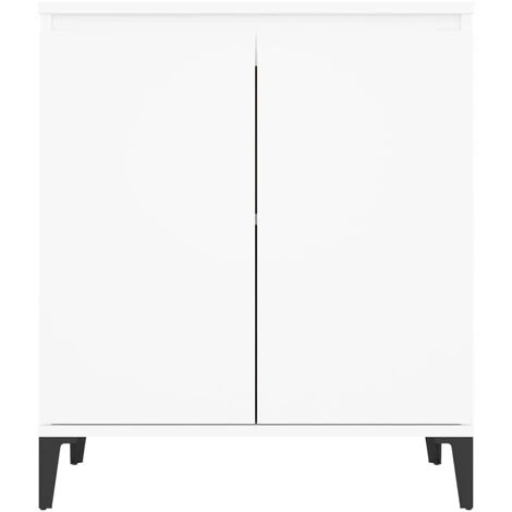 HAPPYSHOPPING Buffet Blanc 60x35x70 Cm Agglomere 5 HAPPYSHOPPING Buffet Blanc 60x35x70 Cm Agglomere – Image 5