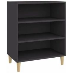 HAPPYSHOPPING Buffet Gris 57x35x70 Cm Agglomere -Buffet et enfilade Soldes 45114520 2