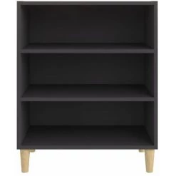 HAPPYSHOPPING Buffet Gris 57x35x70 Cm Agglomere -Buffet et enfilade Soldes 45114520 4