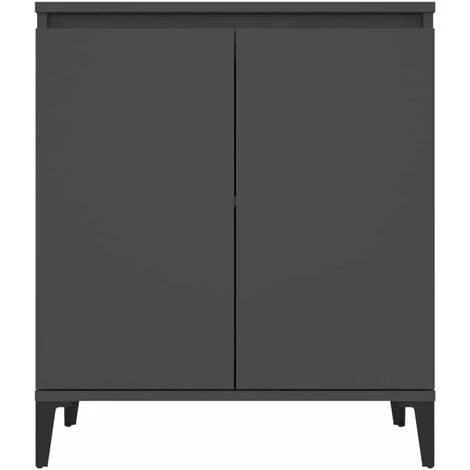 HAPPYSHOPPING Buffet Gris 60x35x70 Cm Agglomere 5 HAPPYSHOPPING Buffet Gris 60x35x70 Cm Agglomere – Image 5