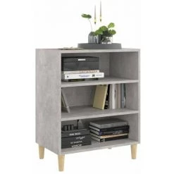 HAPPYSHOPPING Buffet Gris Beton 57x35x70 Cm Agglomere -Buffet et enfilade Soldes 45117231 3