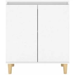 HAPPYSHOPPING Buffet Avec Pieds En Bois Massif Blanc 60x35x70 Cm Agglomere -Buffet et enfilade Soldes 45118448 5