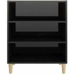 HAPPYSHOPPING Buffet Noir Brillant 57x35x70 Cm Agglomere -Buffet et enfilade Soldes 45120149 4