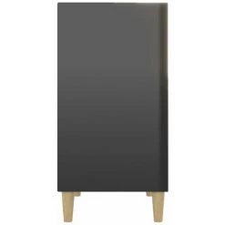 HAPPYSHOPPING Buffet Noir Brillant 57x35x70 Cm Agglomere -Buffet et enfilade Soldes 45120149 5