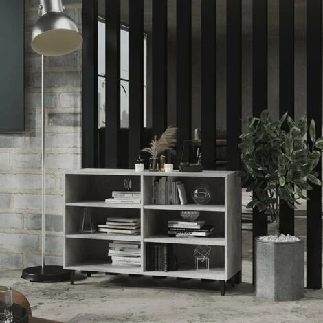 HAPPYSHOPPING Buffet Gris Beton 103,5x35x70 Cm Agglomere 1 HAPPYSHOPPING Buffet Gris Beton 103,5x35x70 Cm Agglomere