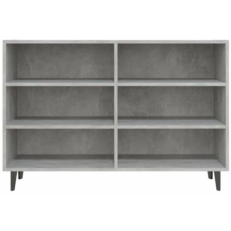 HAPPYSHOPPING Buffet Gris Beton 103,5x35x70 Cm Agglomere 4 HAPPYSHOPPING Buffet Gris Beton 103,5x35x70 Cm Agglomere – Image 4