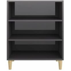 HAPPYSHOPPING Buffet Gris Brillant 57x35x70 Cm Agglomere 8 HAPPYSHOPPING Buffet Gris Brillant 57x35x70 Cm Agglomere -Buffet et enfilade Soldes 45120460 4