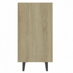 HAPPYSHOPPING Buffet Blanc Et Chene Sonoma 103,5x35x70 Cm Agglomere -Buffet et enfilade Soldes 45120639 5