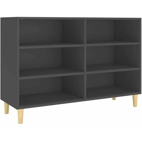 HAPPYSHOPPING Buffet Gris 103,5x35x70 Cm Agglomere 2 HAPPYSHOPPING Buffet Gris 103,5x35x70 Cm Agglomere – Image 2