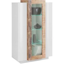 AHD AMAZING HOME DESIGN Vitrine Design Moderne Blanc Brillant Bois Salon Corona 7 AHD AMAZING HOME DESIGN Vitrine Design Moderne Blanc Brillant Bois Salon Corona -Buffet et enfilade Soldes 45225086 3