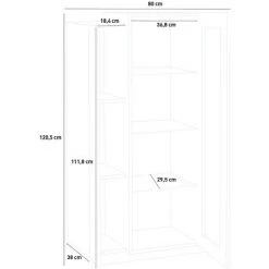 AHD AMAZING HOME DESIGN Vitrine Design Moderne Blanc Brillant Bois Salon Corona 9 AHD AMAZING HOME DESIGN Vitrine Design Moderne Blanc Brillant Bois Salon Corona -Buffet et enfilade Soldes 45225086 5