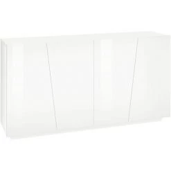 AHD AMAZING HOME DESIGN Buffet Meuble Salon 160cm 4 Portes Design Blanc Brillant Vega Four 7 AHD AMAZING HOME DESIGN Buffet Meuble Salon 160cm 4 Portes Design Blanc Brillant Vega Four -Buffet et enfilade Soldes 45225098 3