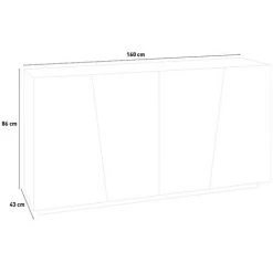 AHD AMAZING HOME DESIGN Buffet Meuble Salon 160cm 4 Portes Design Blanc Brillant Vega Four 9 AHD AMAZING HOME DESIGN Buffet Meuble Salon 160cm 4 Portes Design Blanc Brillant Vega Four -Buffet et enfilade Soldes 45225098 5