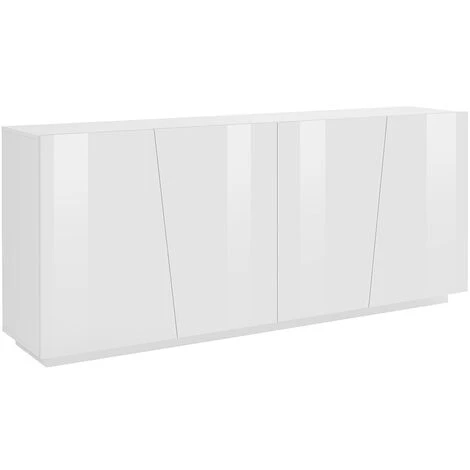 AHD AMAZING HOME DESIGN Meuble Buffet Moderne Blanc 200cm 4 Portes 2 Compartiments Vega Day 3 AHD AMAZING HOME DESIGN Meuble Buffet Moderne Blanc 200cm 4 Portes 2 Compartiments Vega Day – Image 3