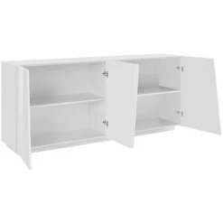 AHD AMAZING HOME DESIGN Meuble Buffet Moderne Blanc 200cm 4 Portes 2 Compartiments Vega Day 8 AHD AMAZING HOME DESIGN Meuble Buffet Moderne Blanc 200cm 4 Portes 2 Compartiments Vega Day -Buffet et enfilade Soldes 45225105 4