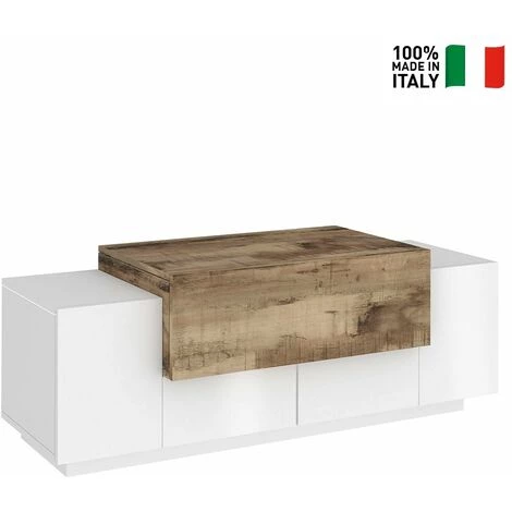 AHD AMAZING HOME DESIGN Meuble Entrée Buffet Bas 2 Portes Compartiment Rabattable Coro Baix Acero 2 AHD AMAZING HOME DESIGN Meuble Entrée Buffet Bas 2 Portes Compartiment Rabattable Coro Baix Acero – Image 2