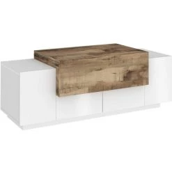 AHD AMAZING HOME DESIGN Meuble Entrée Buffet Bas 2 Portes Compartiment Rabattable Coro Baix Acero 7 AHD AMAZING HOME DESIGN Meuble Entrée Buffet Bas 2 Portes Compartiment Rabattable Coro Baix Acero -Buffet et enfilade Soldes 45225132 3