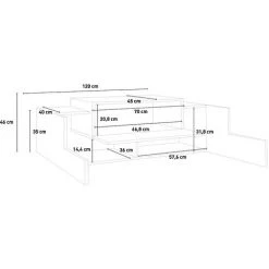 AHD AMAZING HOME DESIGN Meuble Entrée Buffet Bas 2 Portes Compartiment Rabattable Coro Baix Acero 9 AHD AMAZING HOME DESIGN Meuble Entrée Buffet Bas 2 Portes Compartiment Rabattable Coro Baix Acero -Buffet et enfilade Soldes 45225132 5