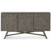 DECORATION D’AUTREFOIS Bahut Bois Gris 160x43.5x85cm - Gris