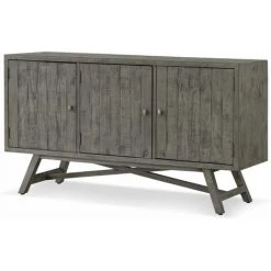 DECORATION D’AUTREFOIS Bahut Bois Gris 160x43.5x85cm - Gris -Buffet et enfilade Soldes 45344831 3