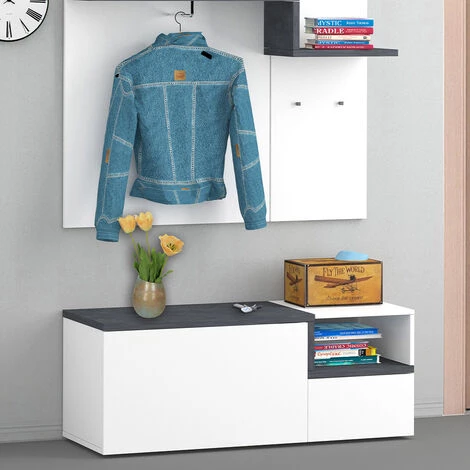 AHD AMAZING HOME DESIGN Meuble D’entrée Buffet Bas 2 Portes Compartiment Ouvert Zet Baix Ardesia 1 AHD AMAZING HOME DESIGN Meuble D’entrée Buffet Bas 2 Portes Compartiment Ouvert Zet Baix Ardesia