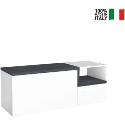 AHD AMAZING HOME DESIGN Meuble D’entrée Buffet Bas 2 Portes Compartiment Ouvert Zet Baix Ardesia 6 AHD AMAZING HOME DESIGN Meuble D’entrée Buffet Bas 2 Portes Compartiment Ouvert Zet Baix Ardesia -Buffet et enfilade Soldes 45683279 2