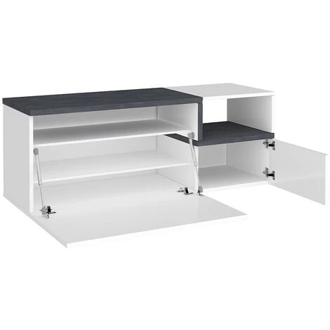 AHD AMAZING HOME DESIGN Meuble D’entrée Buffet Bas 2 Portes Compartiment Ouvert Zet Baix Ardesia 4 AHD AMAZING HOME DESIGN Meuble D’entrée Buffet Bas 2 Portes Compartiment Ouvert Zet Baix Ardesia – Image 4