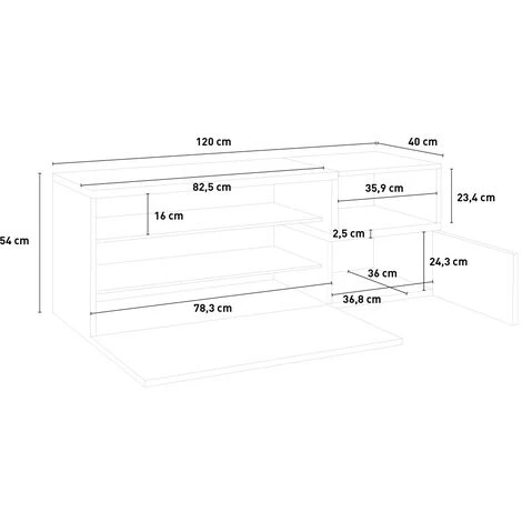 AHD AMAZING HOME DESIGN Meuble D’entrée 2 Portes Compartiment Ouvert Buffet Bas Zet Baix Acero 5 AHD AMAZING HOME DESIGN Meuble D’entrée 2 Portes Compartiment Ouvert Buffet Bas Zet Baix Acero – Image 5