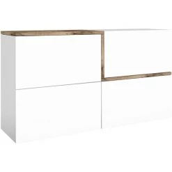 AHD AMAZING HOME DESIGN Buffet 150cm 4 Portes Rabattables Salon Salle À Manger Zet Lumi Acero -Buffet et enfilade Soldes 45683314 3