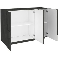 AHD AMAZING HOME DESIGN Buffet Meuble D’entrée Moderne 121cm 3 Portes Ping Ardesia M -Buffet et enfilade Soldes 45683320 4