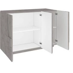 AHD AMAZING HOME DESIGN Meuble D’entrée Buffet Design Moderne 3 Portes Gris Ping Bronx M 8 AHD AMAZING HOME DESIGN Meuble D’entrée Buffet Design Moderne 3 Portes Gris Ping Bronx M -Buffet et enfilade Soldes 45683322 4